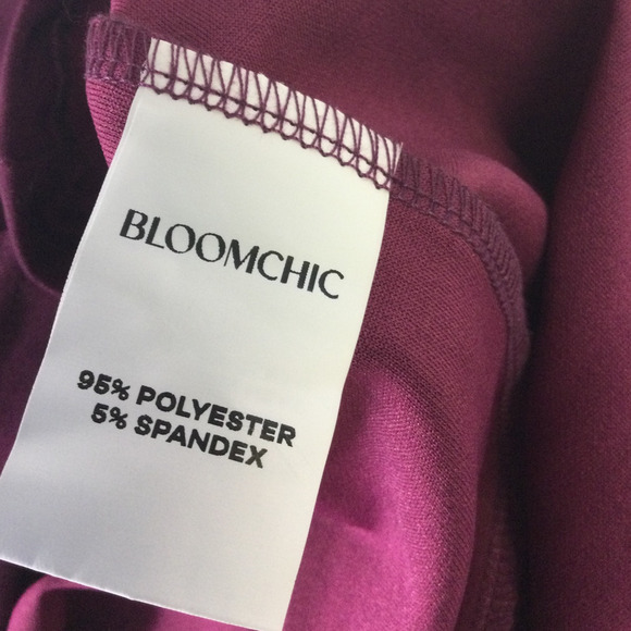 BLOOMCHIC 14-16 1X Plus Purple Pleated Detail Strap Wrap hem midi Dress NWT 0B7 - Picture 11 of 11